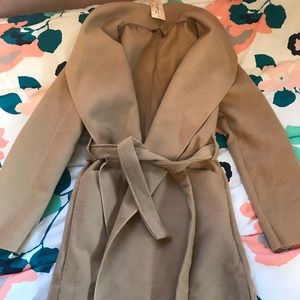 Camel wool blend coat
